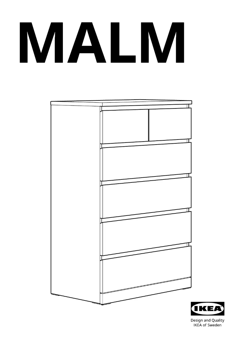 Page 1 de la notice Manuel utilisateur Ikea MALM 905.763.09