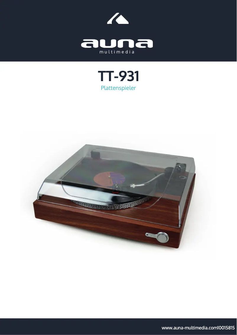 Page 1 de la notice Manuel utilisateur Auna TT-931