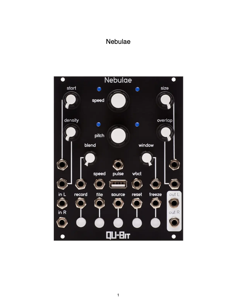 Page 1 de la notice Manuel utilisateur Qu-Bit Tone