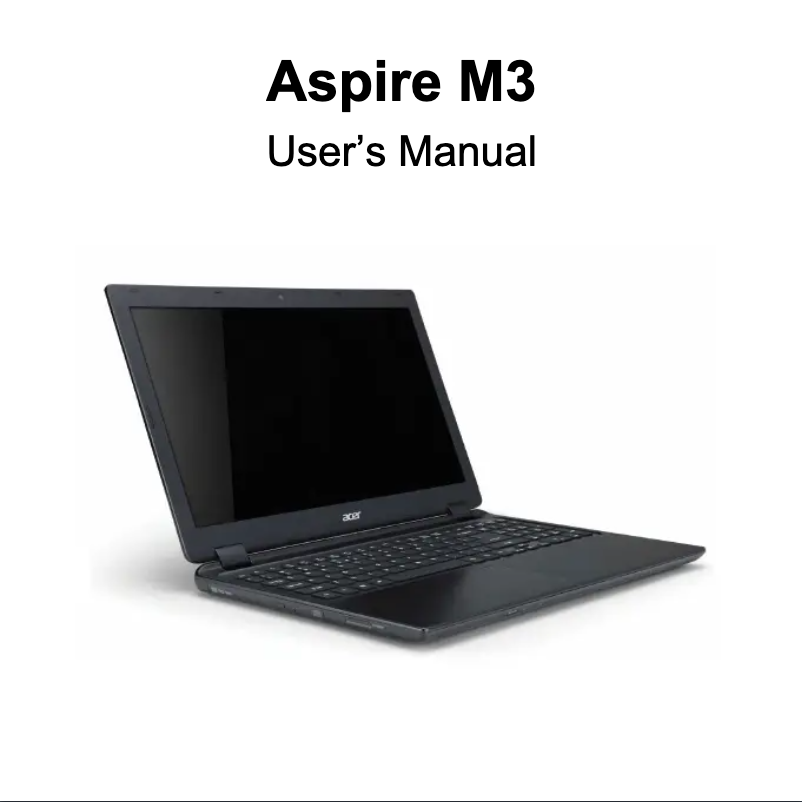 Page 1 de la notice Manuel utilisateur Acer Aspire M3-581G