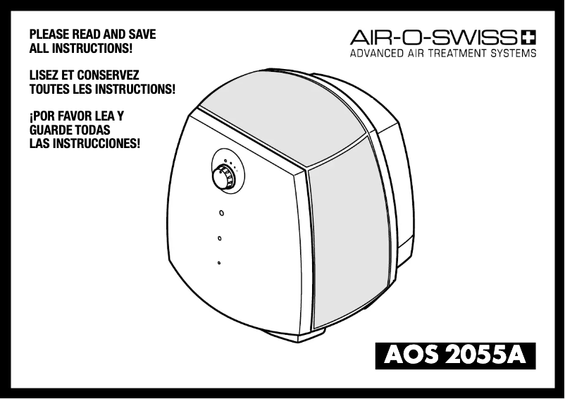 Page 1 de la notice Manuel utilisateur Air-O-Swiss 2055A