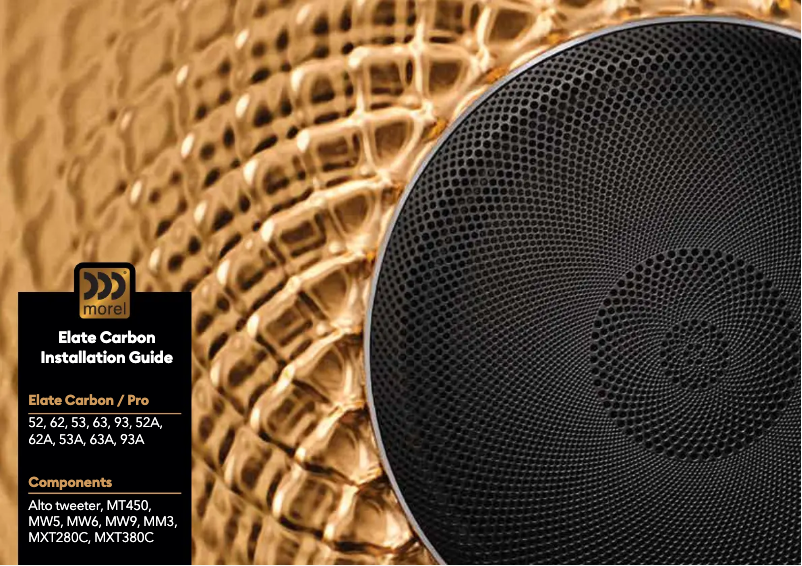 Page 1 of the manual User Manual Morel MT450