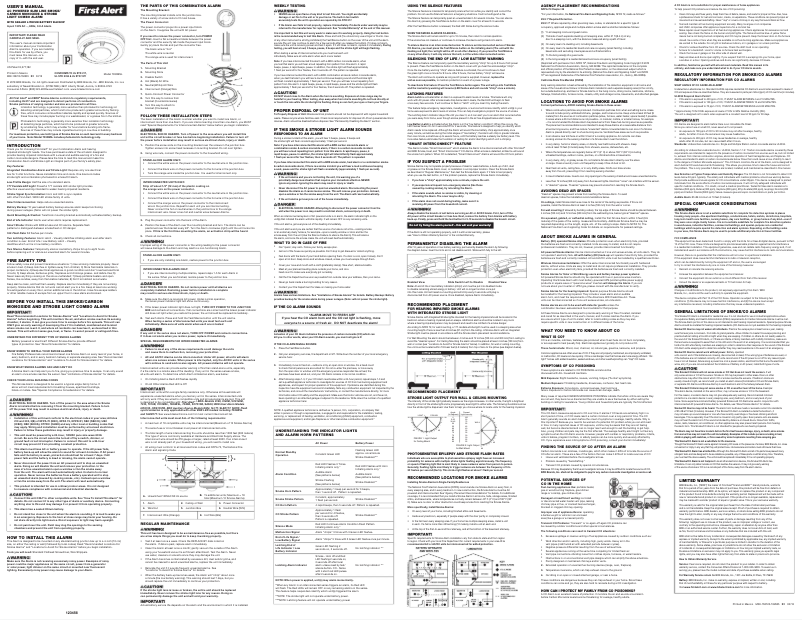 Page 1 de la notice Manuel utilisateur First Alert 7030BSL