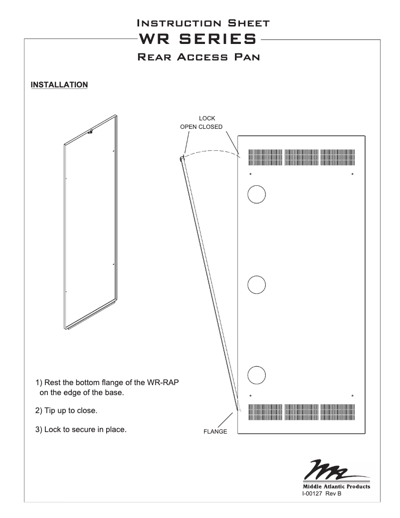 Page 1 de la notice Manuel utilisateur Middle Atlantic WR-RAP-44