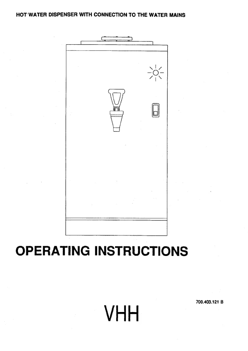 Page 1 de la notice Manuel utilisateur Bravilor Bonamat HWA50