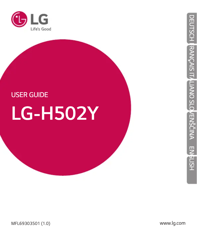 Page 1 of the manual User Manual LG LG-H502Y