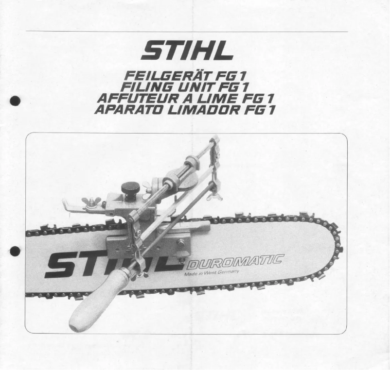 Page 1 de la notice Manuel utilisateur Stihl FG 1