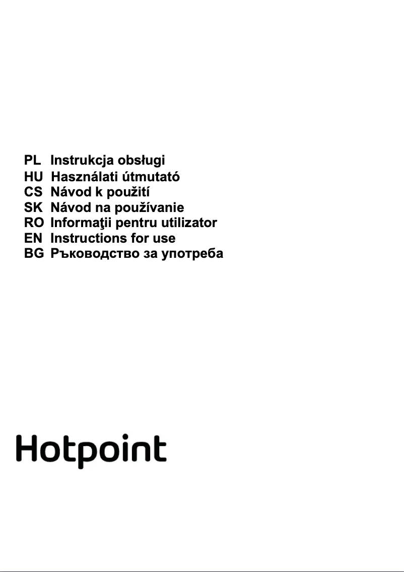 Página 1 del manual Instrucciones / montaje Hotpoint PHVP 8.7F LT K