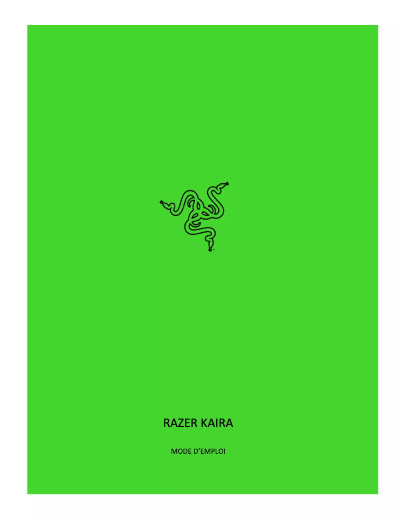 Page 1 de la notice Manuel utilisateur Razer Kaira