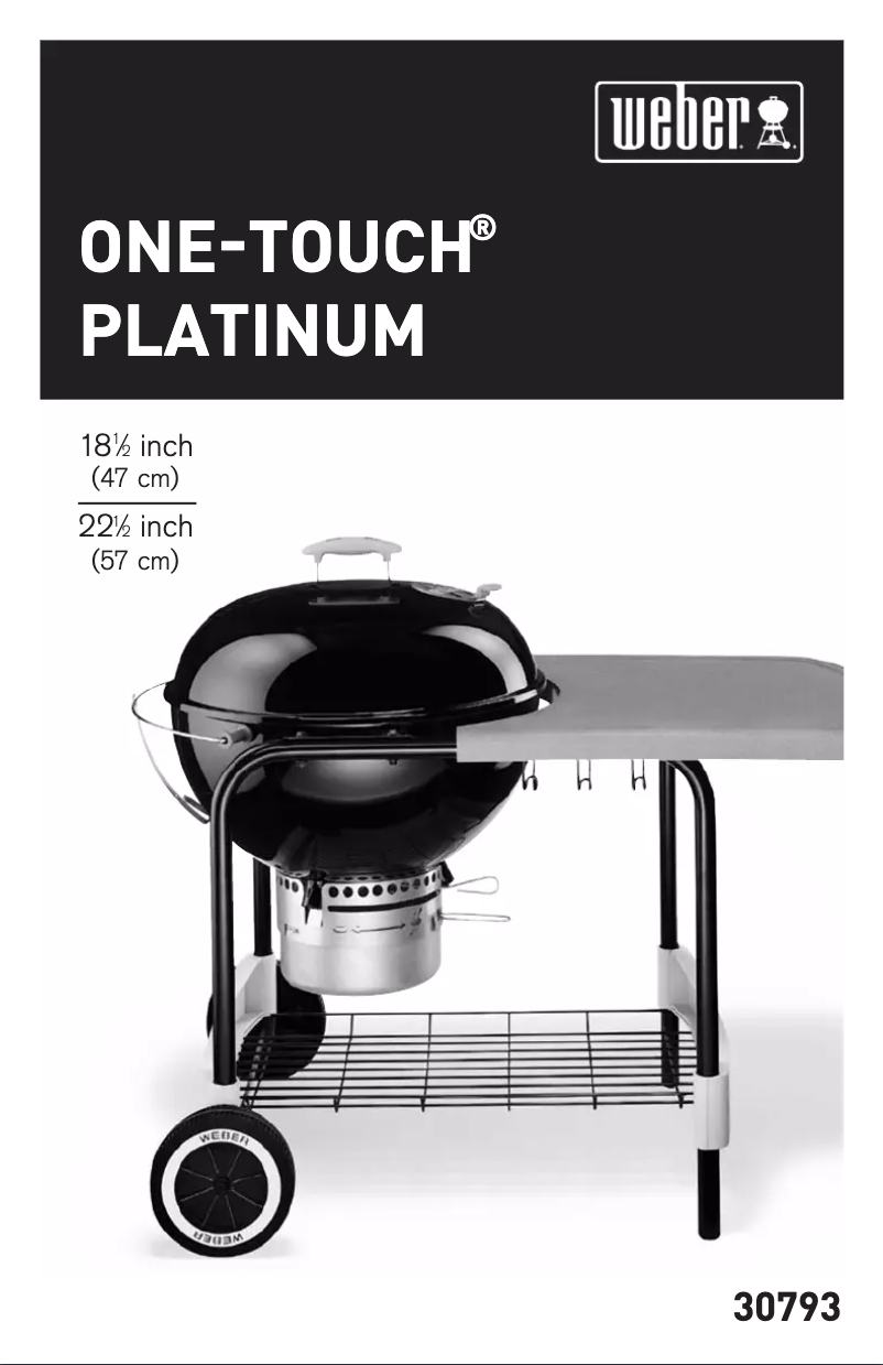 Page 1 de la notice Manuel utilisateur Weber One-Touch Platinum