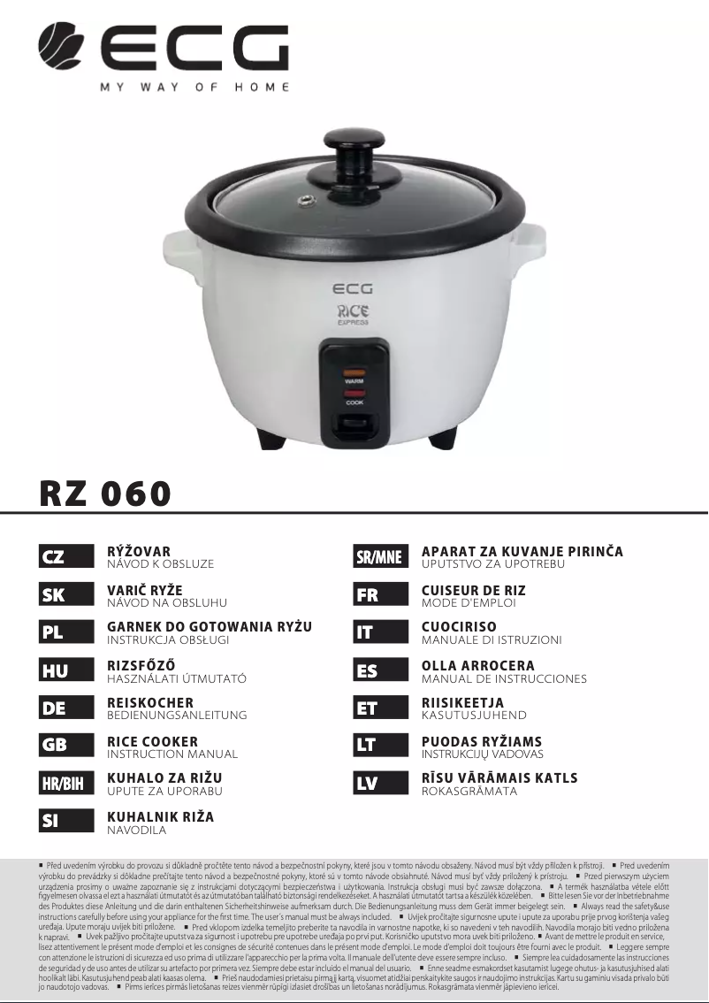Página 1 del manual Manual de usuario ECG RZ 060