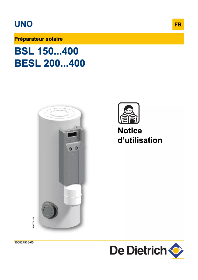Page 1 de la notice Manuel utilisateur De Dietrich BSL 300