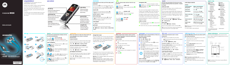 Page 1 de la notice Manuel utilisateur Motorola Moto W230