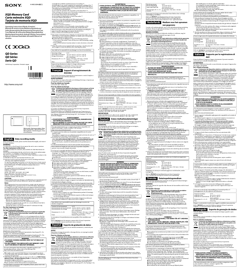 Page n°1 - Manuel utilisateur Sony QD-G120F