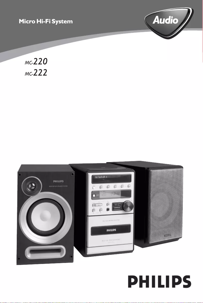 Page n°1 - Manuel utilisateur Philips MC-220