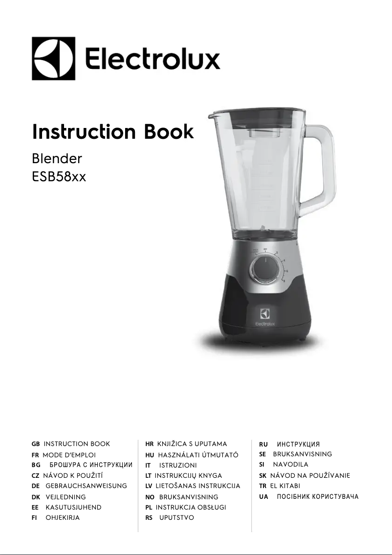 Page 1 of the manual User Manual Electrolux ESB5830