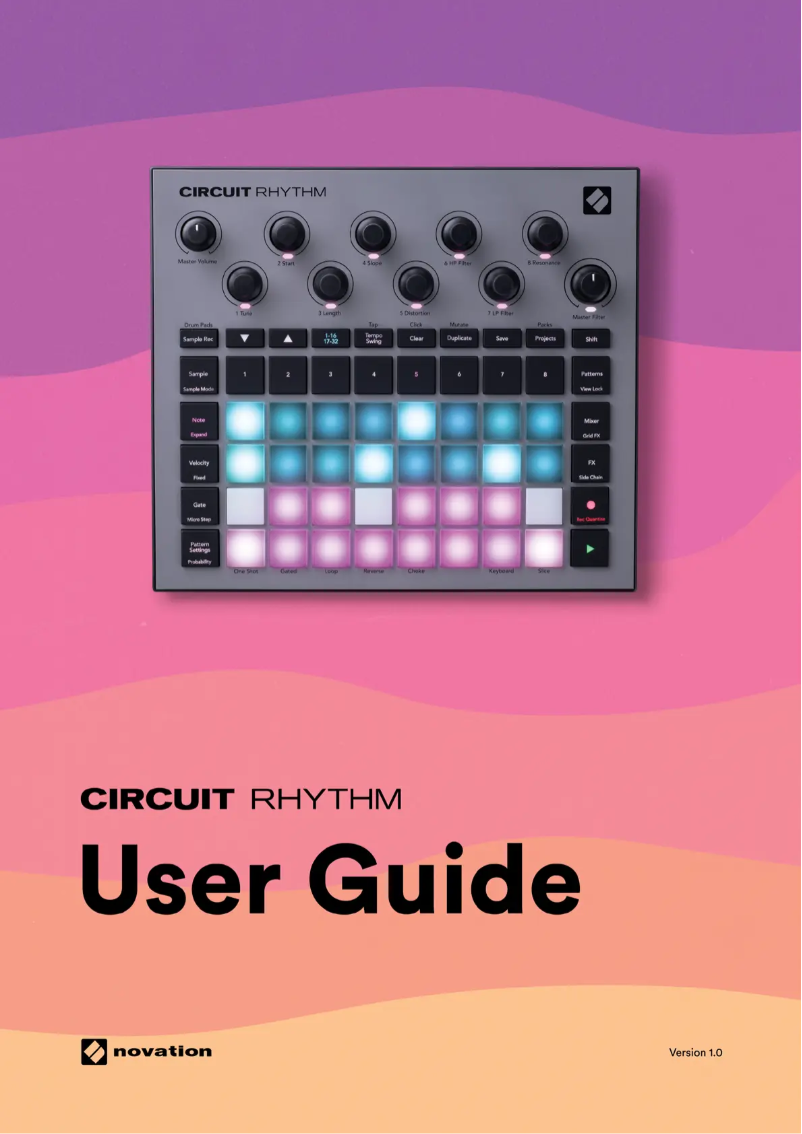 Page 1 of the manual User Manual Novation Circuit Rhythm