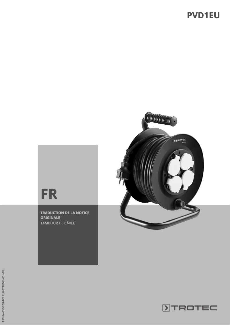 Page 1 de la notice Manuel utilisateur Trotec PVD1EU
