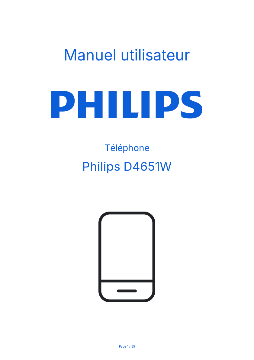 Image de la première page du manuel de l'appareil D4651W