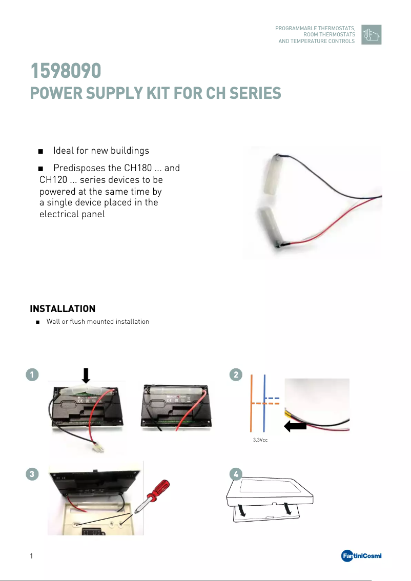 Page 1 de la notice Manuel utilisateur Fantini Cosmi 1598090