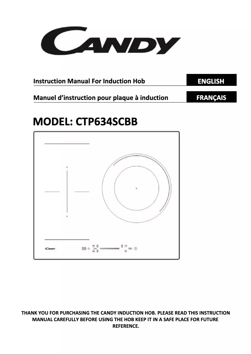 Page 1 of the manual User Manual Candy CTP634SCBB