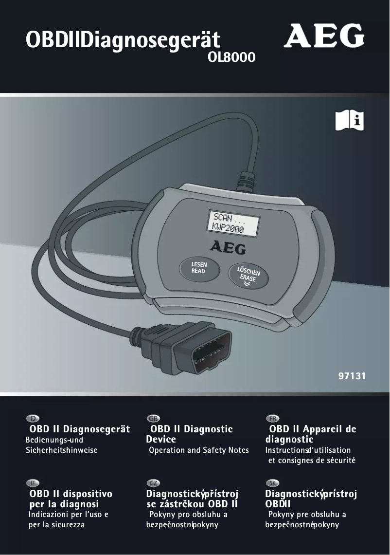 Page 1 de la notice Manuel utilisateur AEG OBD II