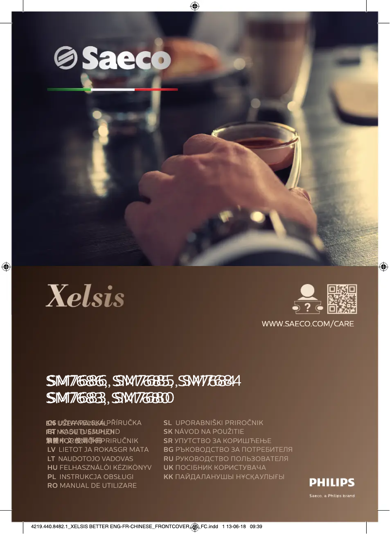 Página 1 del manual Manual de usuario Philips Saeco Xelsis SM7684