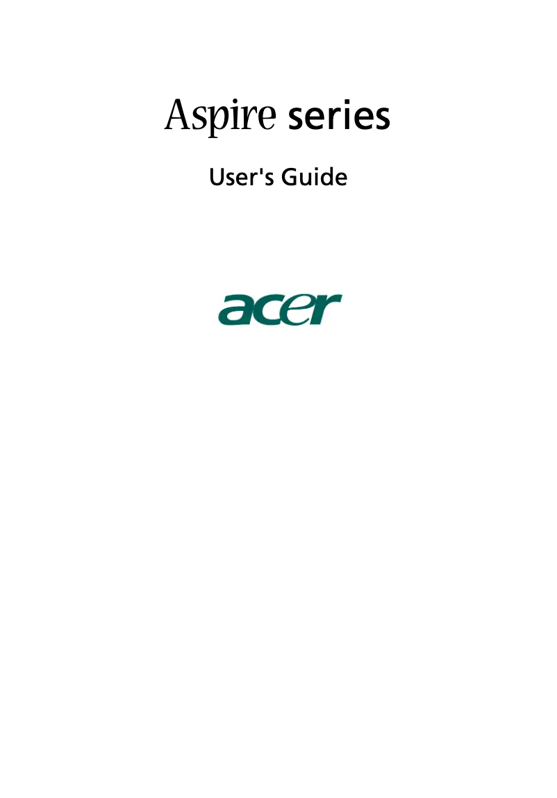 Page 1 of the manual User Manual Acer Aspire T650