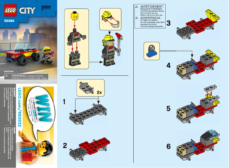 Page 1 de la notice Manuel utilisateur Lego City 30585