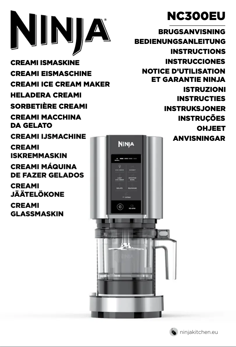 Page 1 de la notice Manuel utilisateur Ninja Creami NC300EU