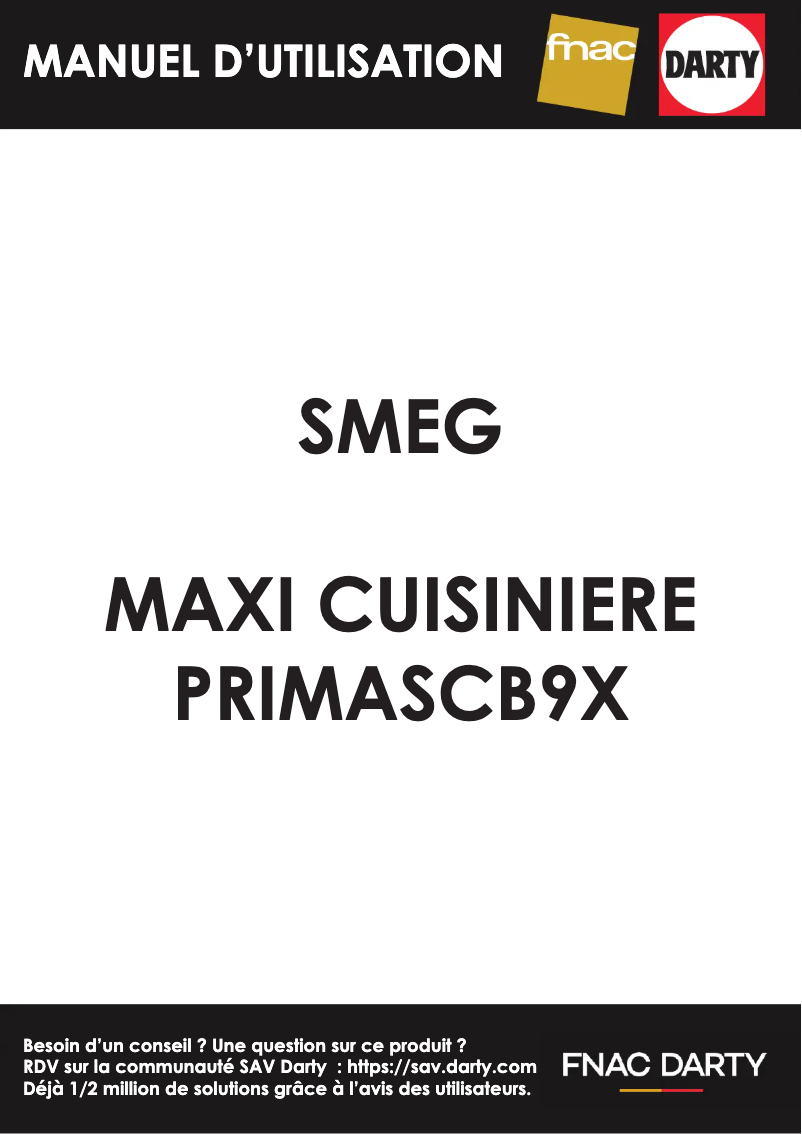 Página 1 del manual Ficha técnica Smeg PRIMASCB9X