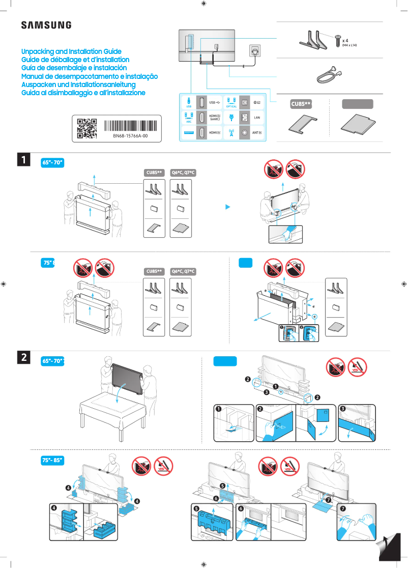 Página 1 del manual Manual de usuario Samsung UE65CU8502K