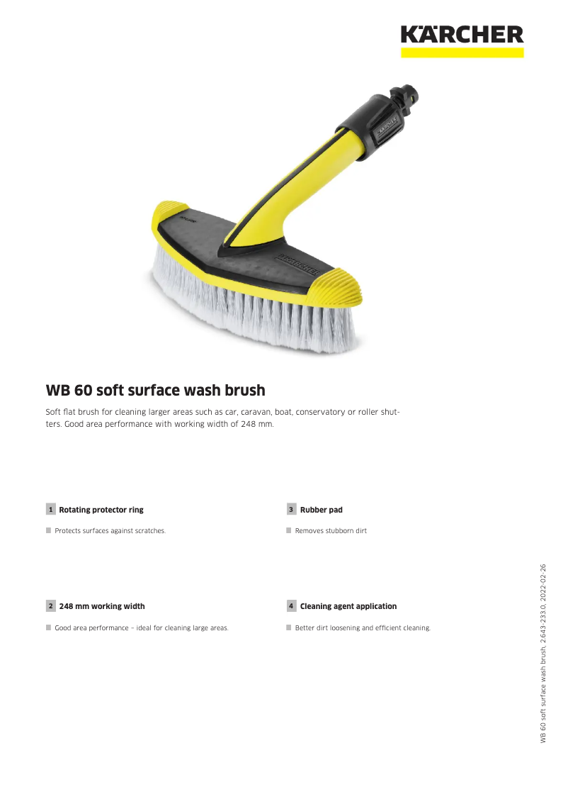 Page 1 de la notice Manuel utilisateur Kärcher WB 60