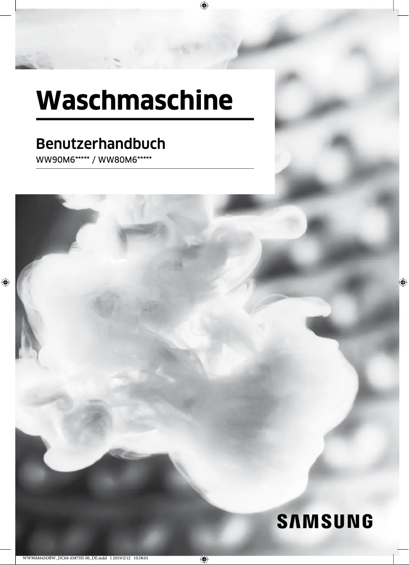 Página 1 del manual Manual de usuario Samsung WW90M645OBW