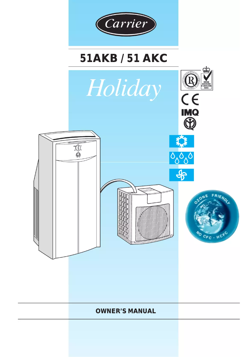 Página 1 del manual Manual de usuario Carrier Holiday 51AKC009