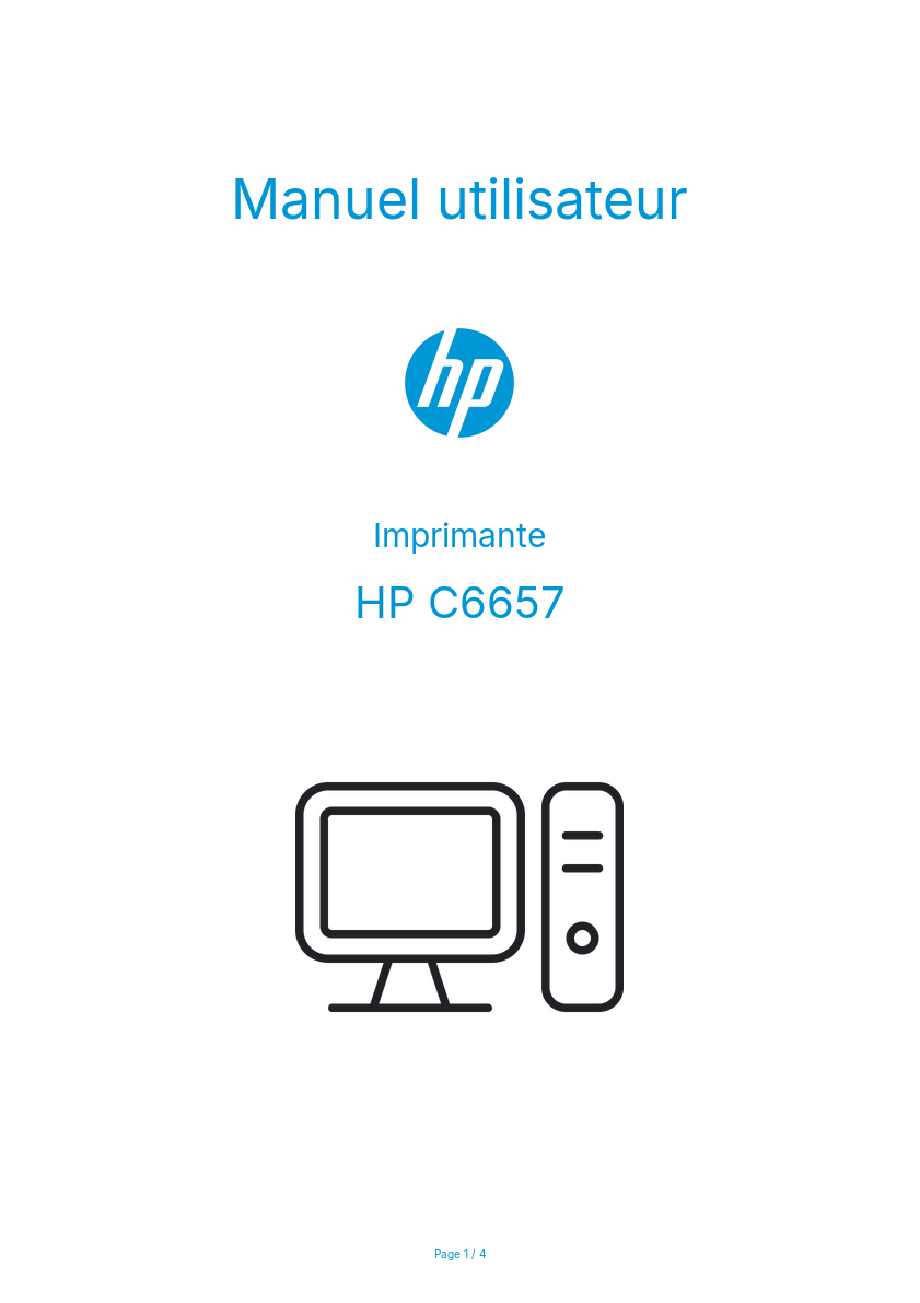 Page 1 de la notice Manuel utilisateur HP C6657