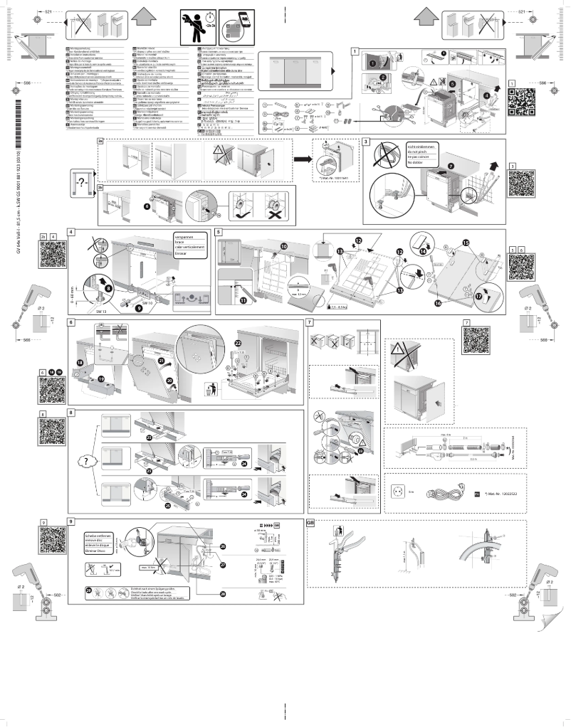 Page 1 de la notice Guide d'installation Siemens SN61HX03KG