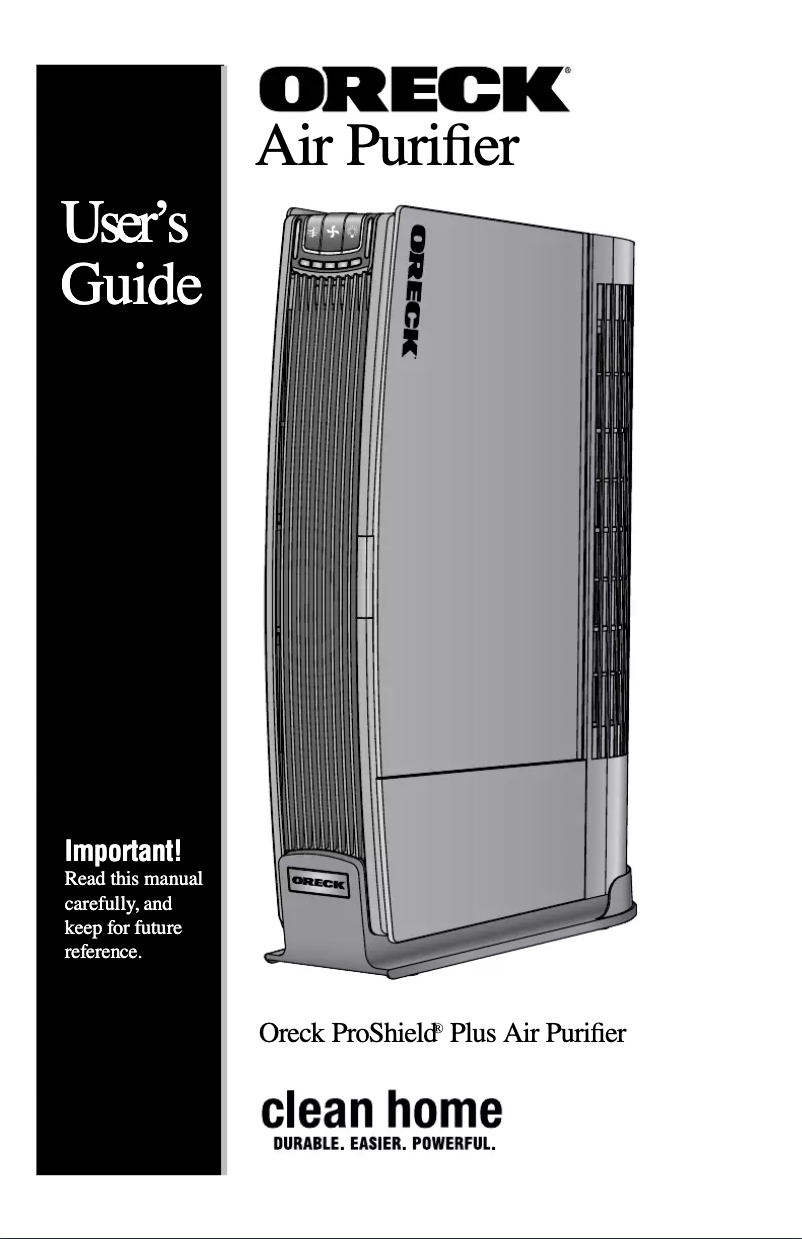 Página 1 del manual Manual de usuario Oreck AIR12GU