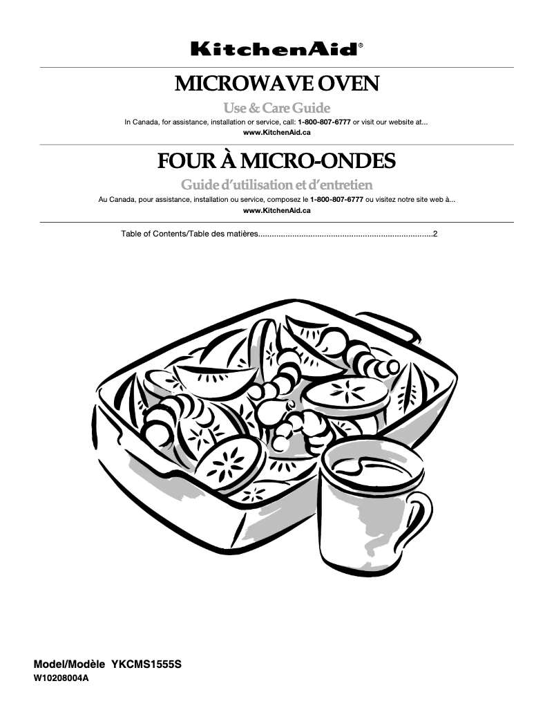 Page 1 de la notice Manuel utilisateur KitchenAid YKCMS1555SS1