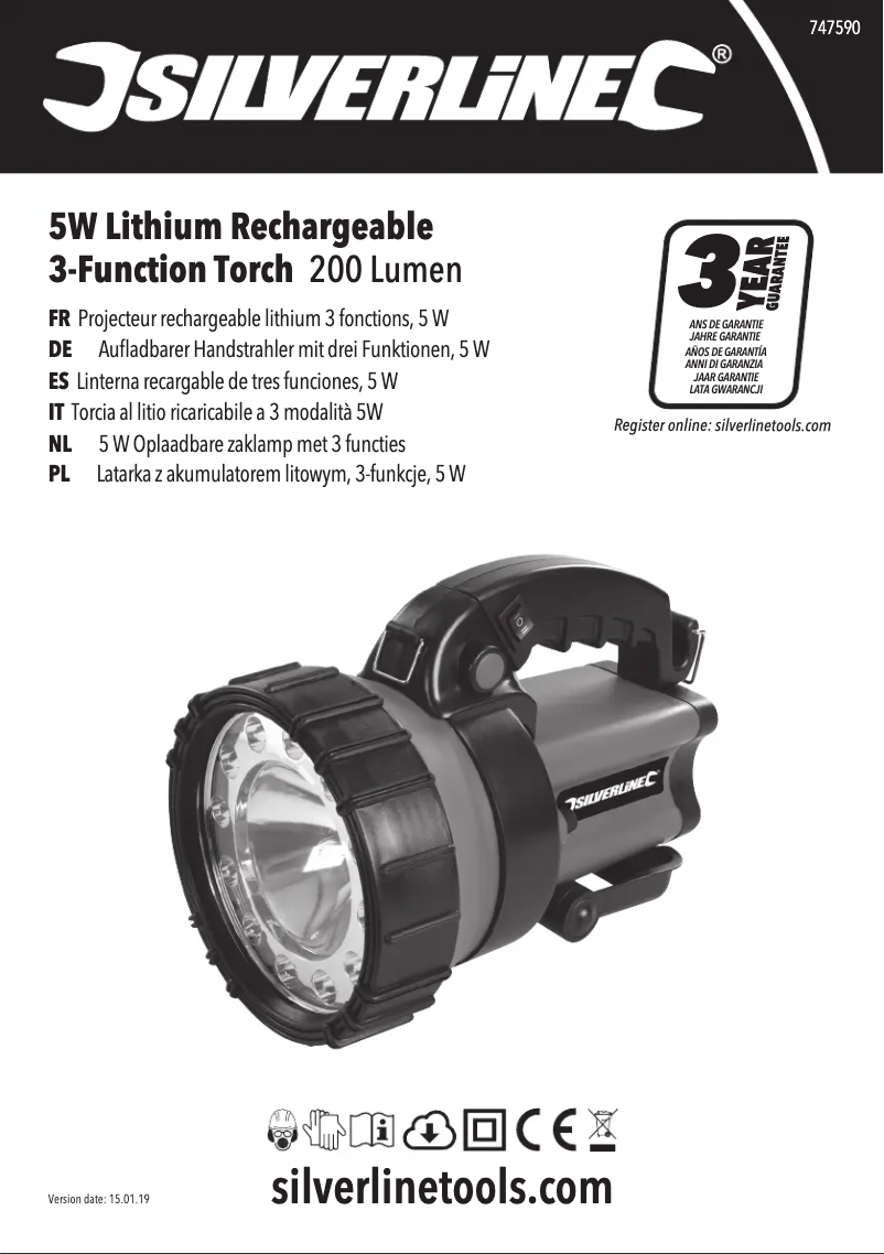 Page 1 of the manual User Manual Silverline 747590