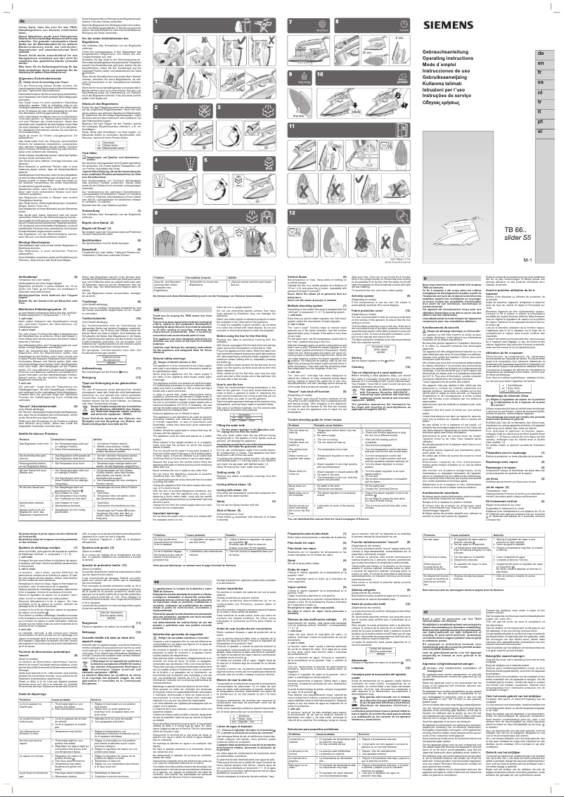 Page 1 de la notice Manuel utilisateur Siemens TB66320