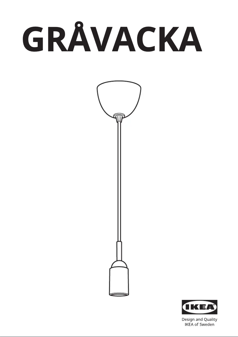 Image de la première page du manuel de l'appareil GRÅVACKA 805.049.35