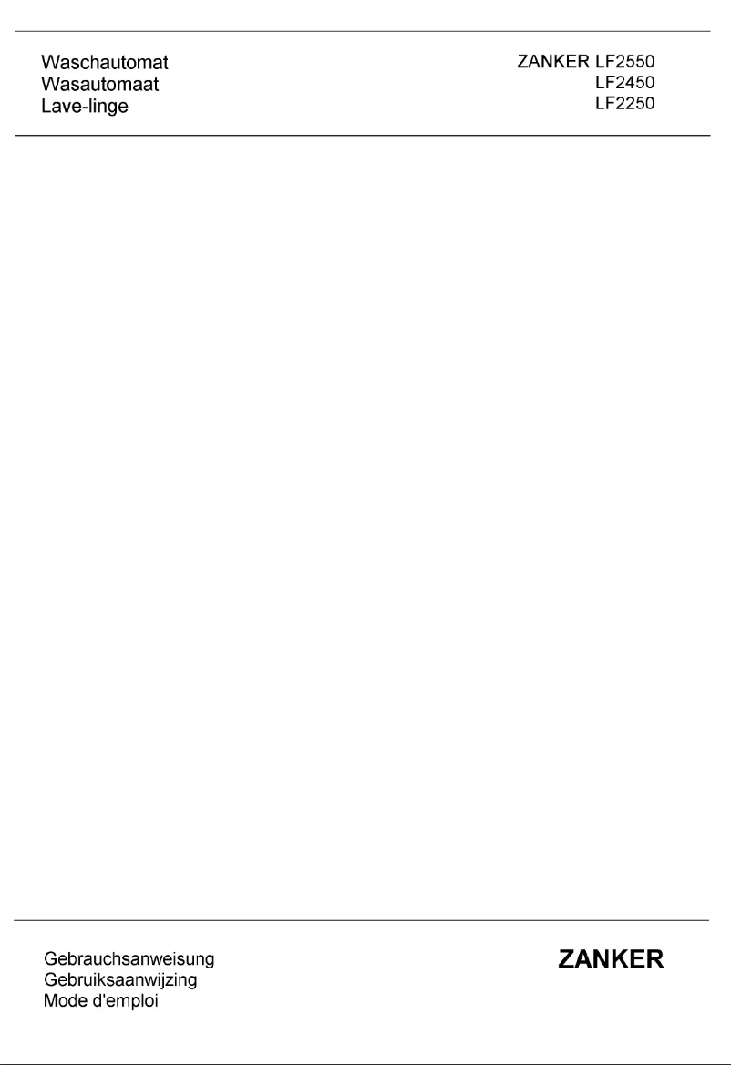 Página 1 del manual Manual de usuario Zanker LF 2550