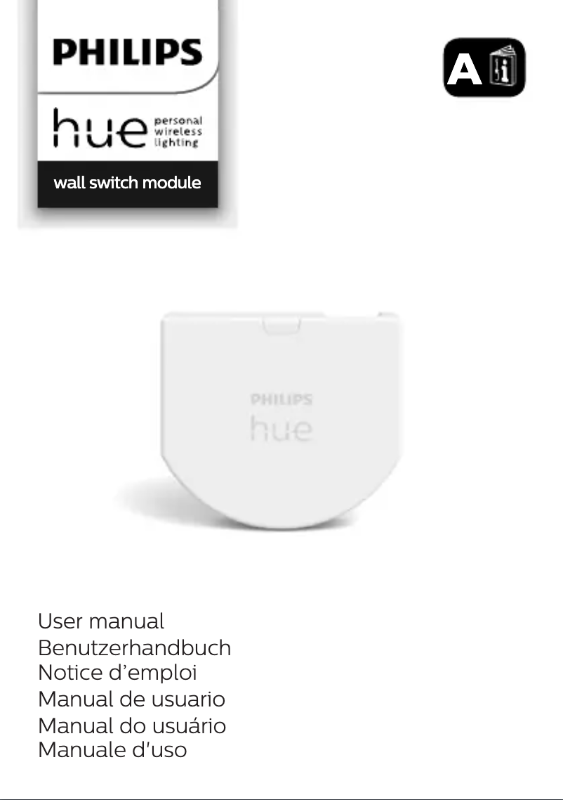 Page 1 of the manual User Manual Philips Hue wall switch module