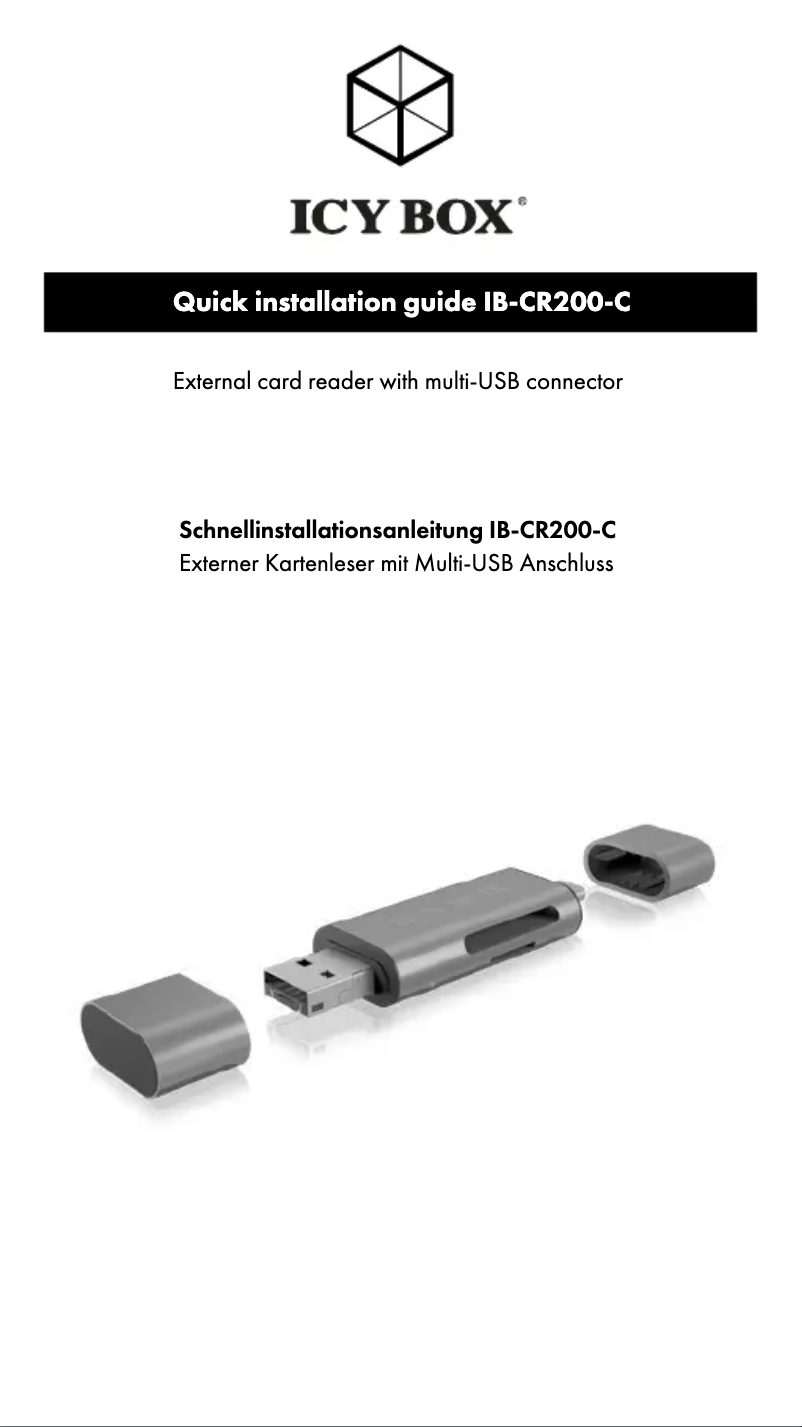 Page 1 de la notice Manuel utilisateur Icy Box IB-CR200-C