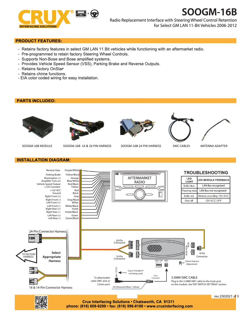Página 1 del manual Manual de usuario CRUX SOOGM-16B