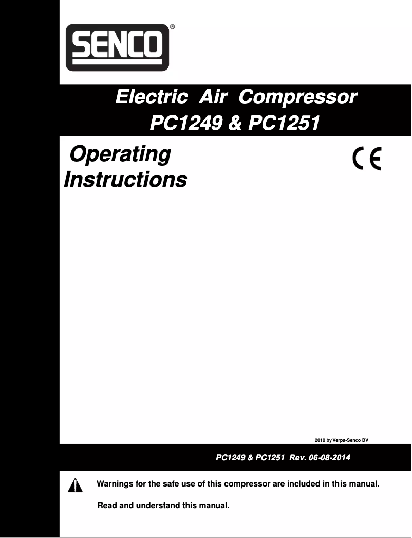 Page 1 de la notice Manuel utilisateur Senco PC1251