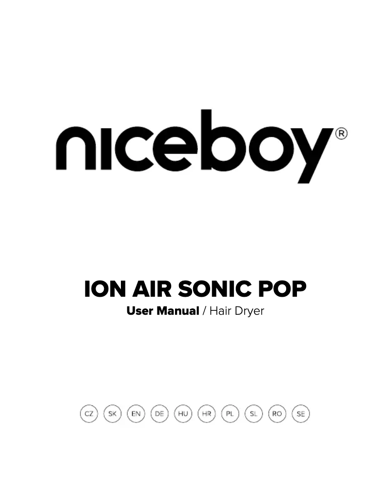 Page 1 de la notice Manuel utilisateur Niceboy ION AIR Sonic Pop