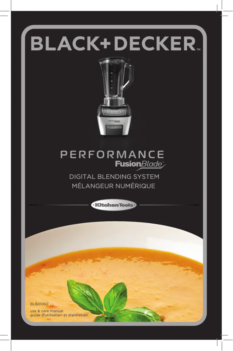 Page n°1 - Manuel utilisateur Black & Decker BL6010KT