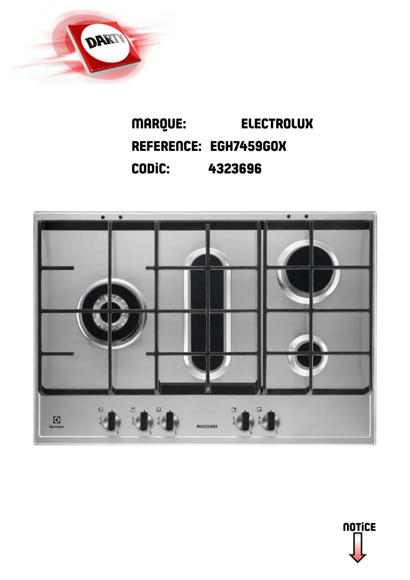 Página 1 del manual Manual de usuario Electrolux EGH7459GOX